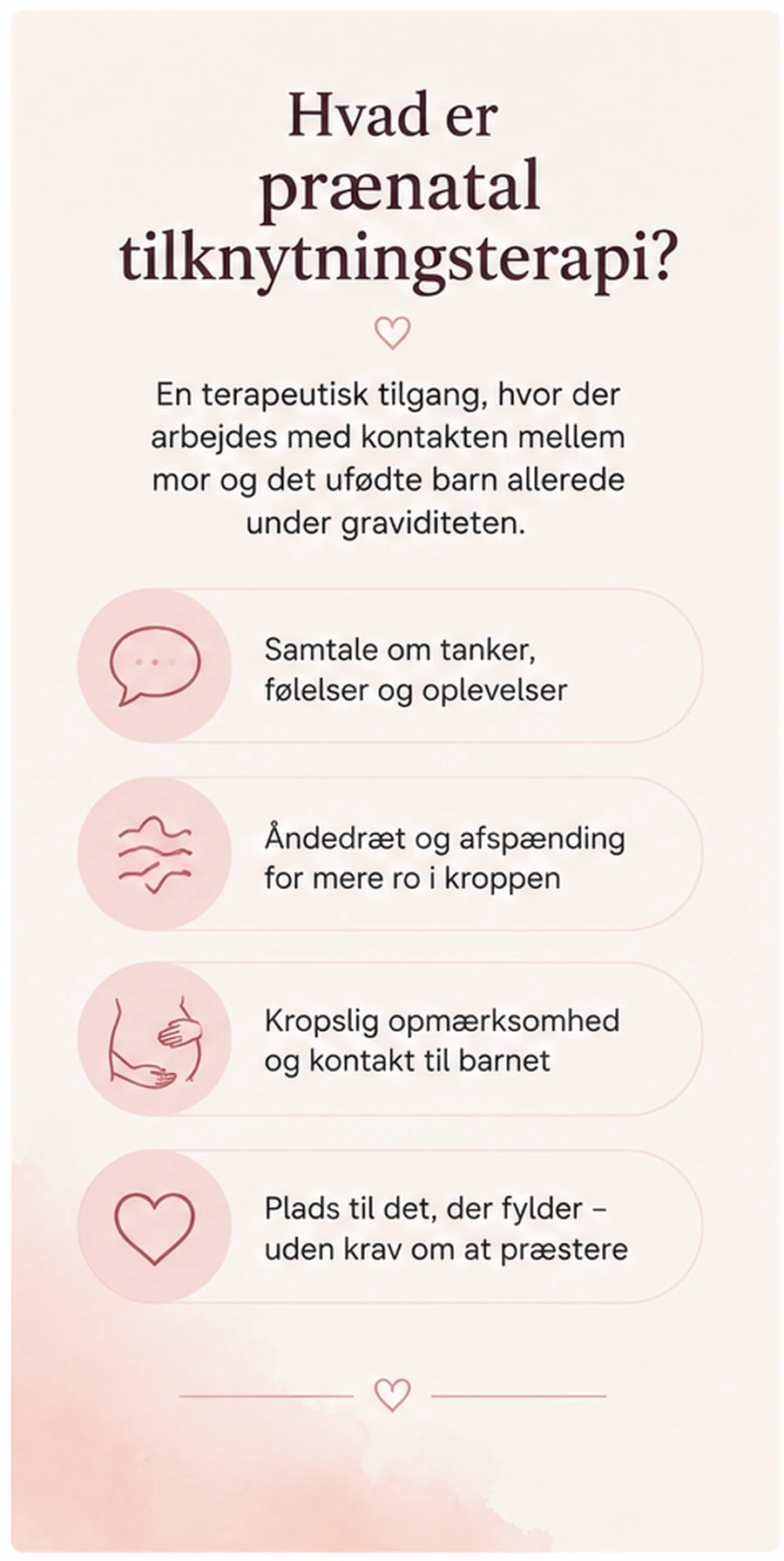 Infografik: Hvad er prænatal tilknytningsterapi?