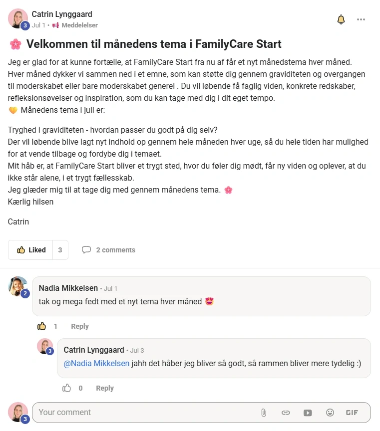 Månedens tema i FamlyCare Start