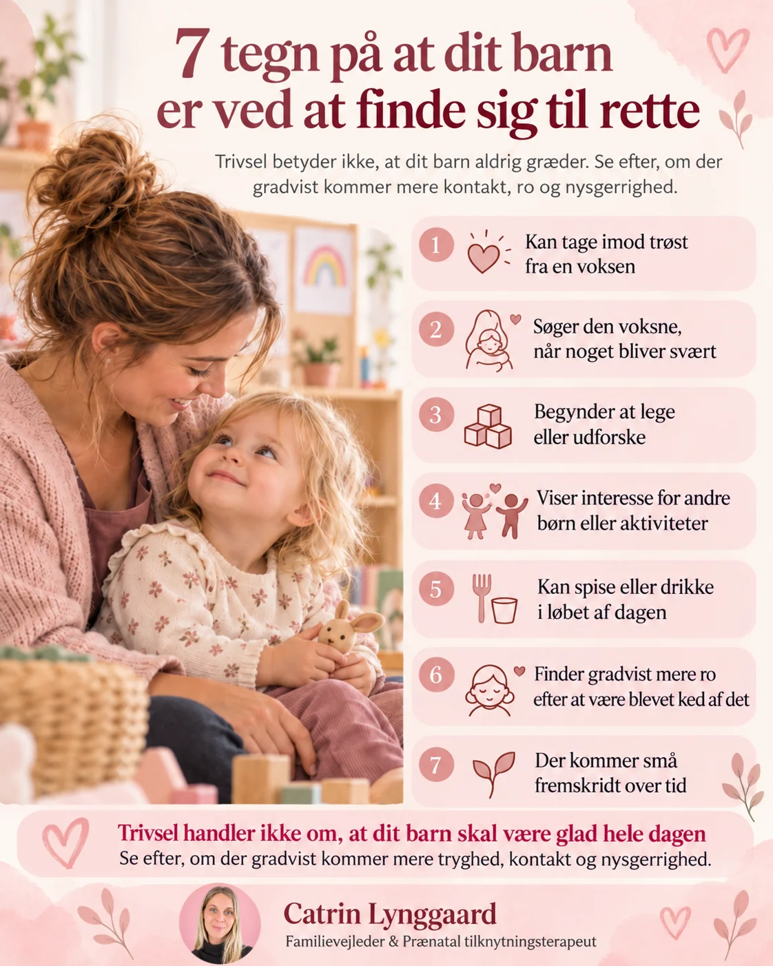 7 tegn på at dit barn er ved at finde sig til rette i vuggestue eller dagpleje