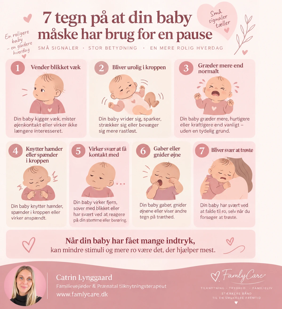7 tegn på at din baby måske er overstimuleret og har brug for en pause