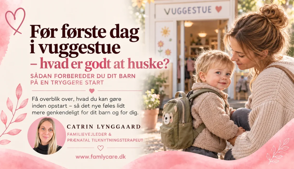 Forbered dit barn på vuggestue eller dagpleje før første dag