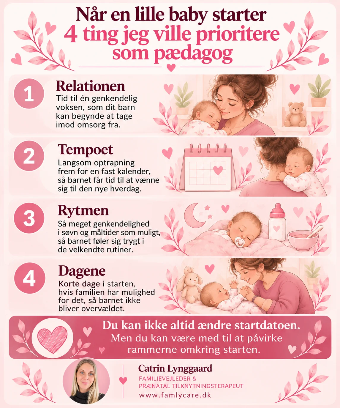 4 ting jeg som pædagog ville prioritere, når en lille baby starter i vuggestue eller dagpleje