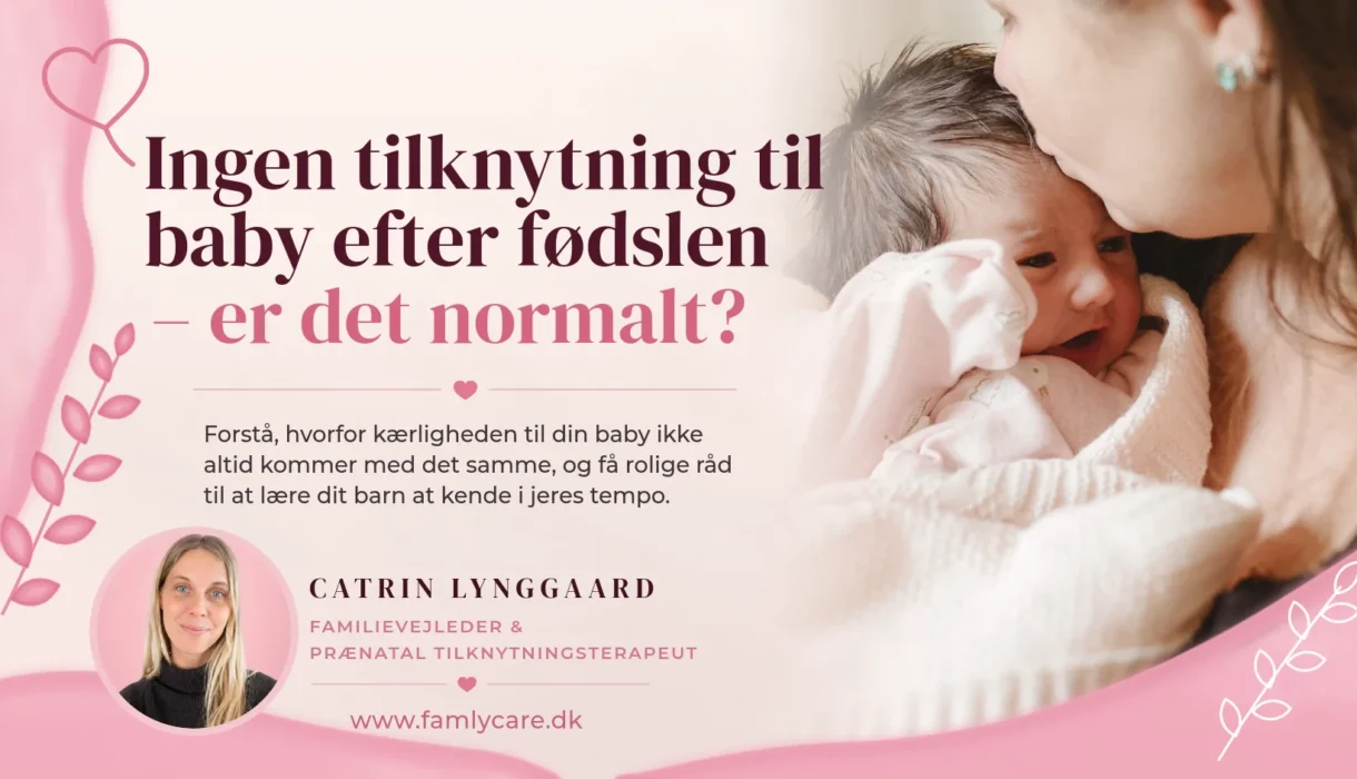 Ingen tilknytning til baby efter fødslen – mor holder sin nyfødte baby tæt og kysser den på hovedet